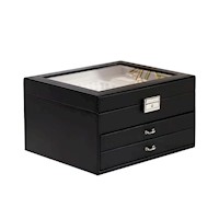 Organizador Manual Negro para Joyero 3 Niveles Facil de Manejar y Confiable Y+Papel Regalo