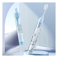 Estuche Practico de Higiene Bucal con Cepillo de Color Azul