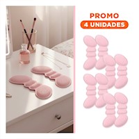Pack4 Acolchado de Talon Rosado Adhesivo Facil de Aplicar y Mantener Y+Regalo Sticker