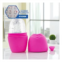 Contenedor para Rodillo Facial de Hielo Fucsia Resistente y Elegante Y+Regalo Sticker