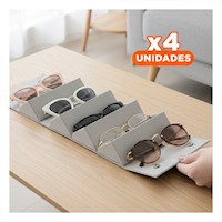 Pack4 Superficie Reflectante Ovalada Transparente 17,5x13,5cm Hogar Moderno