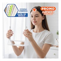 Pack12 Cristal Rectangular Doble para Hogar 18x15cm Transparente Y+Papel Regalo