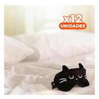 Pack12 Careta Con Gel Negro Ajustable para Relajacion