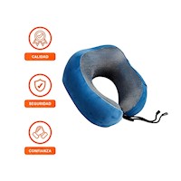 Cojin Suave de Cuello Terciopelo Azul Claro Y+Ligas Regalo