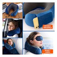 Soporte Ergonomico de Cuello Terciopelo Azul Claro