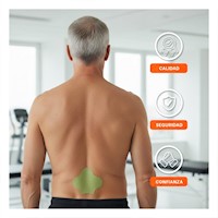 Pack 10 Parches Termicos Lumbar Verde Comodos Y+Papel Regalo