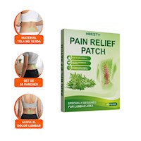 Kit 10 Parches Corporales Lumbar Verde Suaves Y+Ligas Regalo