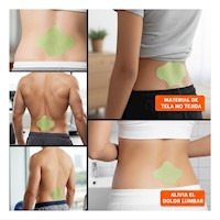 Paquete 10 Parches Termicos Lumbar Verde Suaves