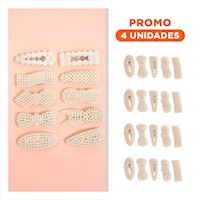 Pack4 Kit 5 Pinzas de Cabello Elegantes con Perlas en Beige Y+Regalo Sticker