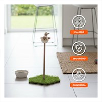 Accesorio para Perchas que Incentiva Juego de Pajaros Marron y Verde