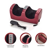 Masajeador Duradero de Pies y Piernas Color Guinda Electrico Y+Ligas Regalo