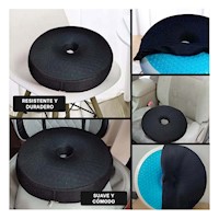 Soporte Ergonomico Rodete con Gel y Funda Negra