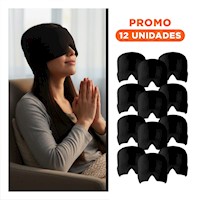 Pack12 Gorro para Descanso Negro Ajustable Y+Regalo Sticker