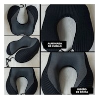 Soporte Ergonomico de Cuello Negro a Rayas Comodo