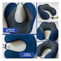 Soporte Ergonomico de Cuello Azul a Rayas Comodo