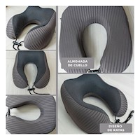 Soporte Ergonomico de Cuello Plomo a Rayas Comodo