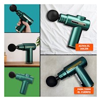 Pistola de masajes Verde Portatil y Potente