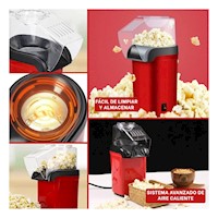 Equipo Casero de Popcorn Color Rojo para Casa Estilo Cine