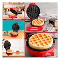 Cocinador Mini Portatil Circular Rojo Negro para Desayunos
