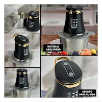 Batidora 3L de Alimentos Resistente Color Negro