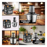 Licuadora 3L de Alimentos con Motor Potente Color Gris