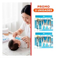 Pack2 Combo de Higiene para Bebe 10 Piezas Azul para Aseo