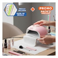 Pack2 Cabina Led Sun S8 Pro 2 en 1 Rosado Secado Rapido de Uñas Chancho Y+Papel Regalo