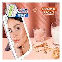 Pack2 Reflejo Iluminado Led Tactil para Maquillaje Blanco Elegante Y+Papel Regalo