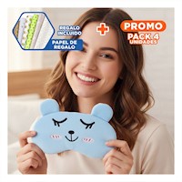 Pack4 Mascara Frio y Caliente con Gel para Descanso en Casa Celeste Y+Papel Regalo