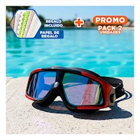Pack2 Accesorio Acuático para Piscina con Ajuste Seguro y Cómodo Negro y Rojo Y+Papel Regalo