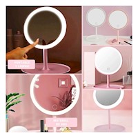 Visor de Mesa LED Tactil Circular Rosado con Sensor Tactil Y+Post It