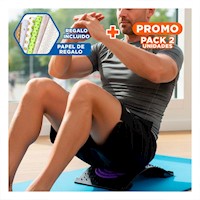 Pack2 Soporte Portatil Lumbar Morado con Funcion Masaje Y+Papel Regalo