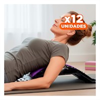 Pack12 Cojin Ajustable Lumbar Morado con Vibracion Relajante