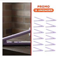 Pack12 Estilizador Moderno de Cabello Mini Lila Compacto y Elegante Y+Regalo Sticker