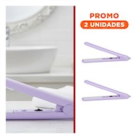 Pack2 Planchita Electrica de Cabello Mini Lila Compacta y Funcional