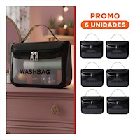 Pack6 Bolso Negro Organizador para Articulos de Belleza
