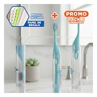 Pack6 Pack Desmontable con Cepillo y Hilo de Color Azul Y+Papel Regalo