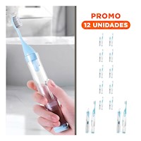 Pack12 Sistema Desmontable de Cuidado Bucal de Color Azul Y+Regalo Sticker