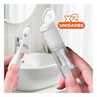 Pack2 Combo Desmontable de Higiene Dental de Color Blanco Y+Regalo Sticker