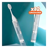 Pack12 Sistema Dental Compacto con Cepillo de Color Blanco