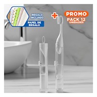 Pack12 Sistema Practico para Limpieza Dental de Color Blanco Y+Papel Regalo