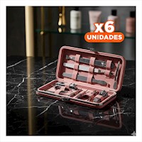 Pack6 Organizador de Accesorios para Uñas 12 Piezas Guinda Y+Regalo Sticker