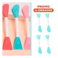 Pack4 Espatula de Spa Celeste para Distribuir Cremas y Mascarillas Y+Regalo Sticker