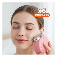 Pack6 Tratamiento de Belleza Triangulo de Doble Rodillo Rosado Y+Regalo Sticker