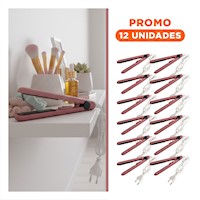 Pack12 Alisador Ligero Guinda Para Cabello Con Uso Diario y Rapido Y+Regalo Sticker