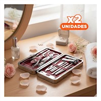 Pack2 Kit Guinda de Manicure y Pedicure 16 Piezas Y+Regalo Sticker
