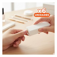 Pack6 Lima para Manicure Bloque Blanco Profesional Y+Regalo Sticker