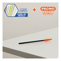 Pack6 Herramienta para Maquillaje de Silicona 12 pzs Naranja Y+Papel Regalo