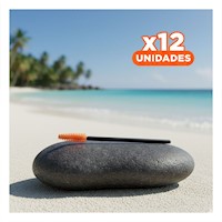 Pack12 Peine para Extension de Pestaña Silicona 12 pzs Naranja