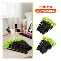 Pack2 Aplicador Flexible de Silicona para Pestaña y Ceja 12 pzs Verde Limon